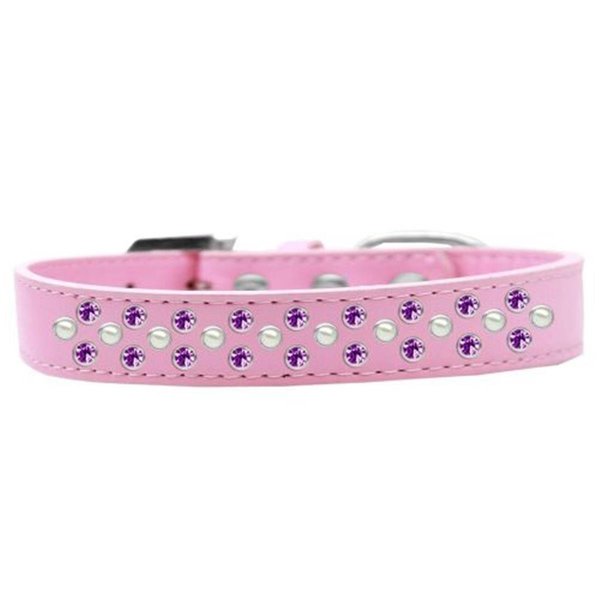 Unconditional Love Sprinkles Pearl & Purple Crystals Dog CollarLight Pink Size 18 UN851529